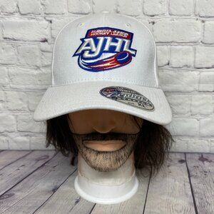 AJHL Alberta Junior Hockey League Hat Cap Stretch Fit Size XL White Zephyr Sport